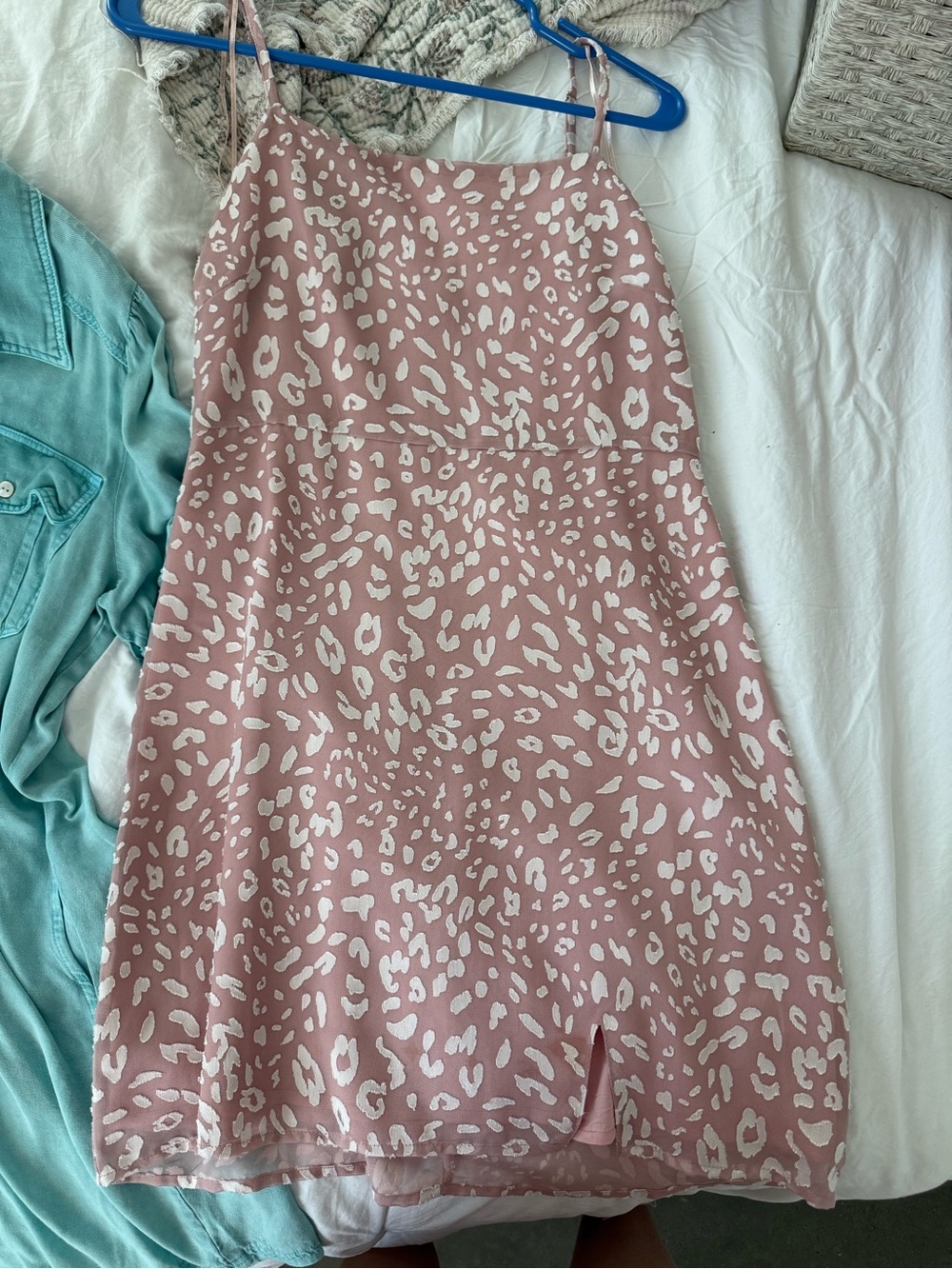 Le Lis Blush Pink Animal-Print Mini Dress